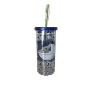 Star Wars Mandalorian Grogu Tumbler with Straw - 20 Ounces